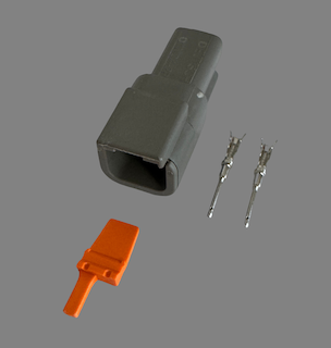 2 pin Deutsch style DTM connector set