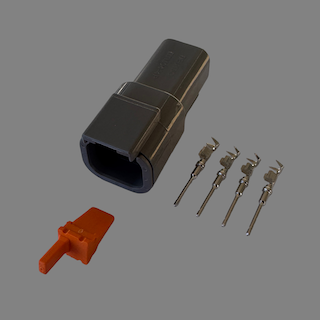 4 pin Deutsch style DTM female connector