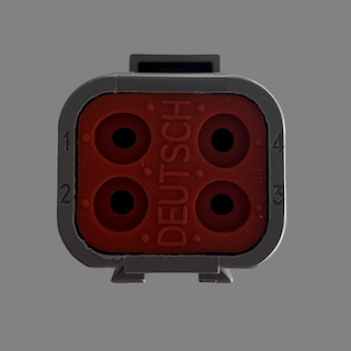4 pin Deutsch style DTP male connector, detail view 7