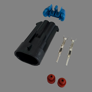 2 pin Delphi style male connector
