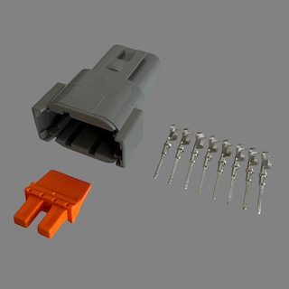 8 pin Deutsch style DTM male connector