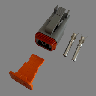 2 pin Deutsch style DT female connector