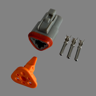 3 pin Deutsch style DT female connector