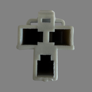 3 pin Delphi style female connector, detail view 2