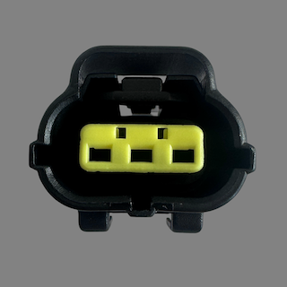 3 pin TE Connectivity style female connector for Toyota and Subaru, detail view 2
